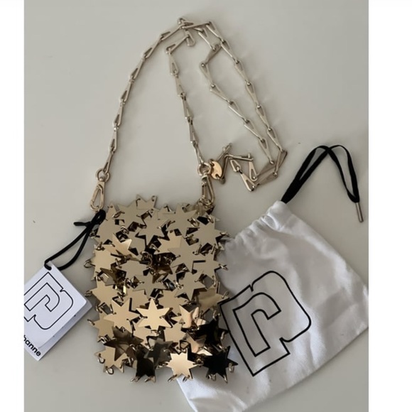 Paco Rabanne 1969 Gold Iconic Star Crossbody Bag - Picture 2 of 8